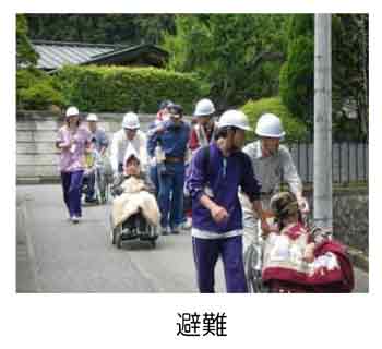 避難の様子写真