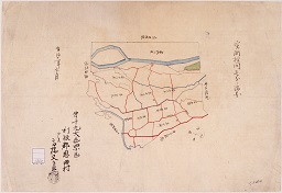 第十九大区四小区利根郡恩田村字限図の画像