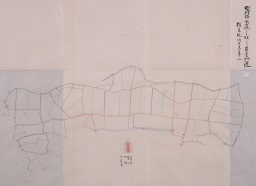 利根郡池田村大字下発知村・発知新田耕地整理後ノ国有地ノミヲ現ハシタル第壹地区確定図の画像