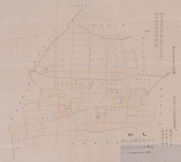 群馬県新田郡宝泉村大字沖野村耕地整理予定図の画像
