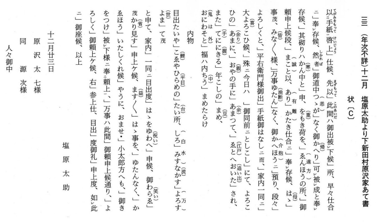釈文の画像
