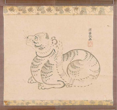 新田温純（にったあつずみ）画「猫絵」の画像