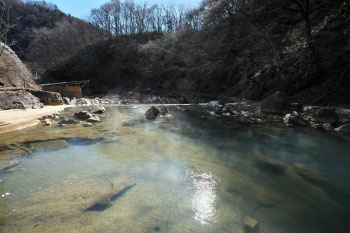 雄大な自然の中にある川風呂の画像 雄大な自然の中にある川風呂の画像