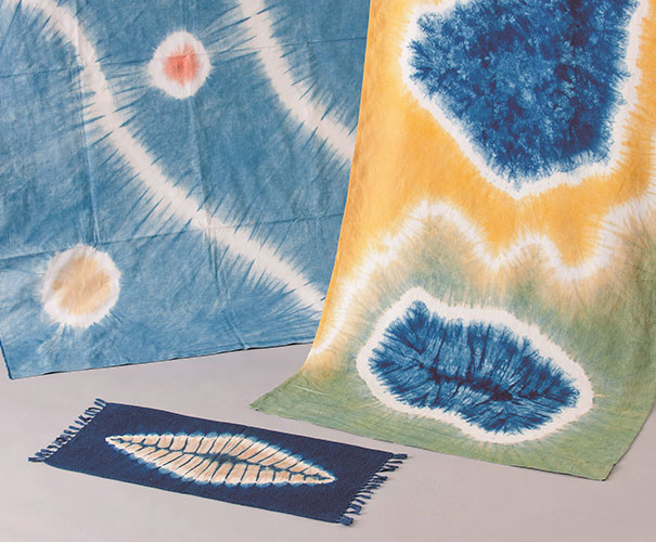 藍・草木を使った桐生絞り染めの画像