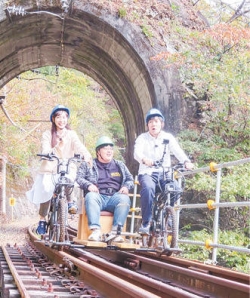 吾妻峡レールバイクの画像