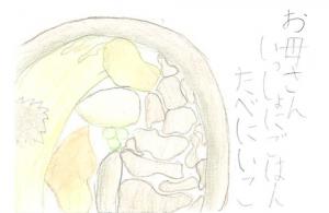 323_お母さんがかまめしがたべたいとゆっていたのでこんどたべに行こうねという気持ちをこめました。画像
