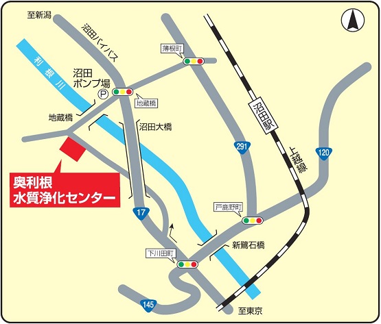 奥利根水質浄化センター地図画像 奥利根水質浄化センター地図画像