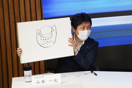 写真：知事が描いたぐんまちゃん