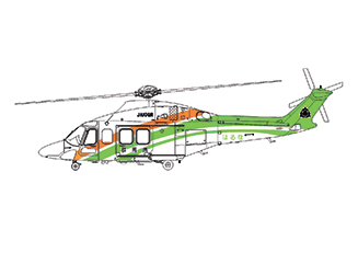 防災ヘリコプター「はるな」イメージ図 の画像