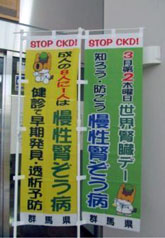 慢性腎臓病のぼり旗の写真 慢性腎臓病のぼり旗の写真