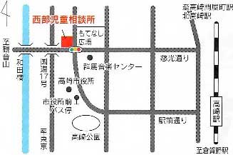 西部児童相談所の案内図画像