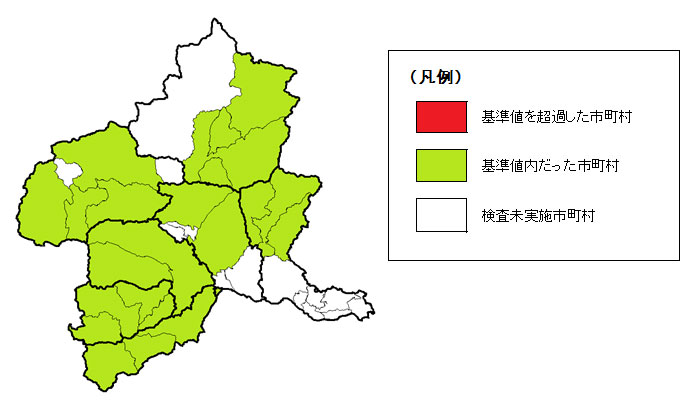 市町村別ニホンジカ検査結果図の画像