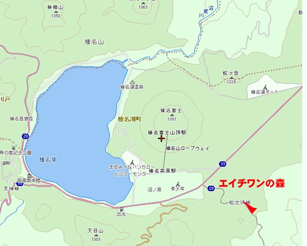 エイチワンの森位置図画像