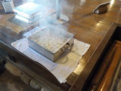 蒸す作業