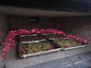 石窯の中の様子写真