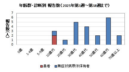 年齢群・診断別報告数（2025年）グラフ画像
