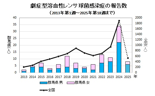 劇症型溶血性レンサ球菌感染グラフ　経年画像