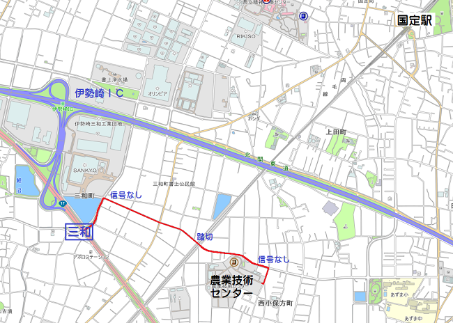本所地図（伊勢崎IC、国定駅）画像