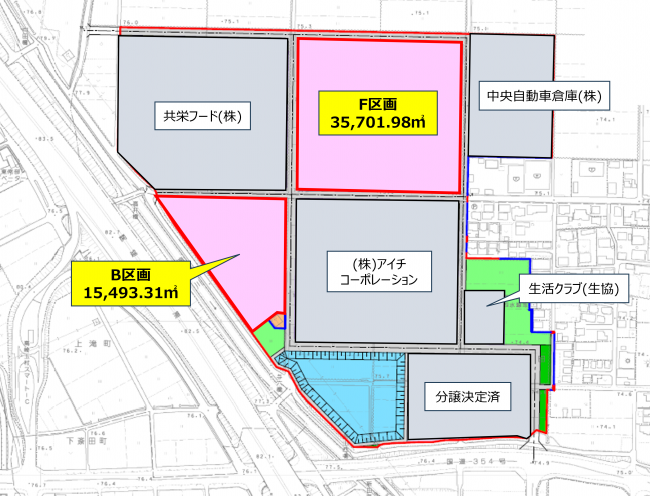 高崎玉村スマートインターチェンジ北地区工業団地　区画図イメージ画像