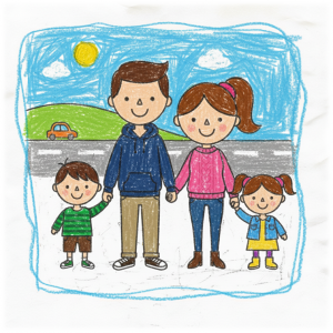 家族旅行の画像