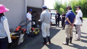 機械について学ぶ様子写真