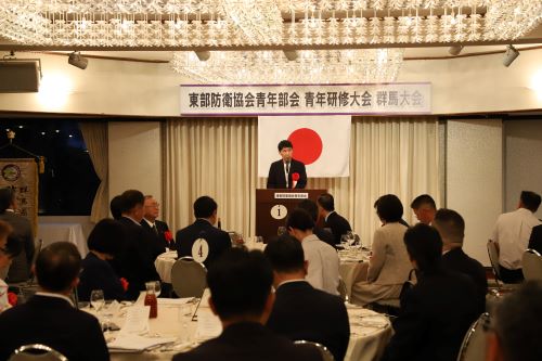 挨拶をする山本知事