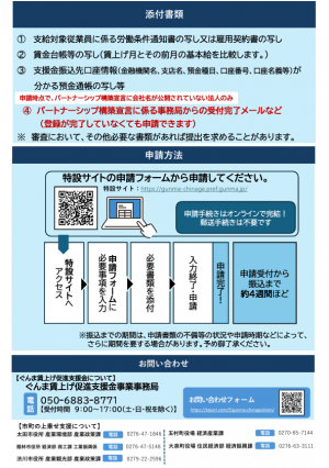 ぐんま賃上げ促進支援金　チラシ(裏)の画像