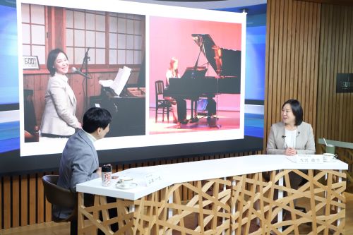 対談をする山本知事