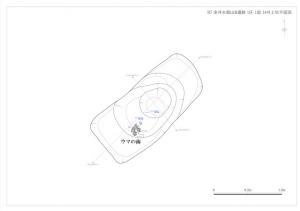 14号土坑とウマの歯の出土位置の平面図の画像