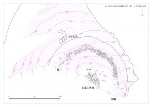 1号古墳と14号土坑の平面図の画像