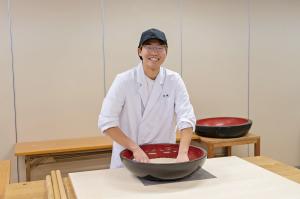 農産・加工コースそば打ちの写真