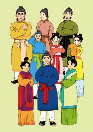 金井沢碑に登場する人々(当館作成)