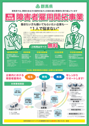 令和8年度「障害者雇用開拓事業」表面の画像