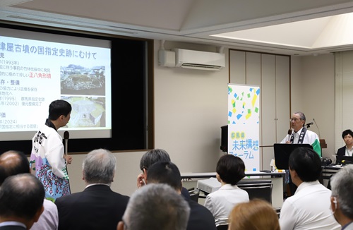 写真：山本知事と柴崎徳一郎町長