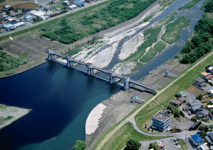 太田頭首工(上流側から撮影)画像