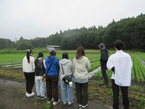 有機ほ場見学の様子写真