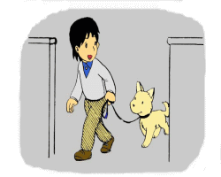 散歩の際も引き綱等でつなぎとめて!画像 散歩の際も引き綱等でつなぎとめて!画像