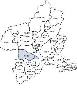 碓氷川圏域 位置図画像 碓氷川圏域 位置図画像
