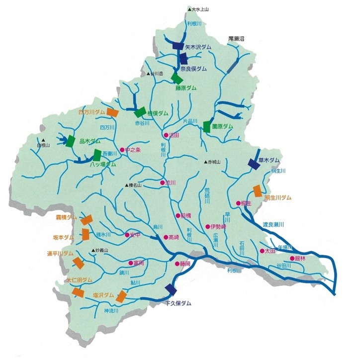 県営ダム位置図画像