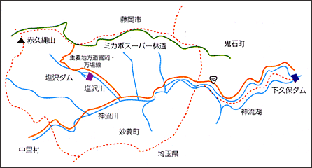 塩沢ダム位置図